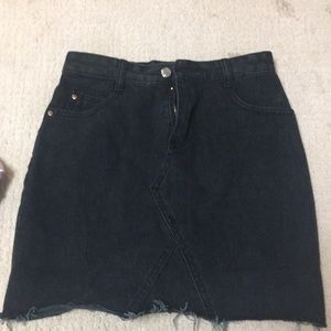 Black jean skirt